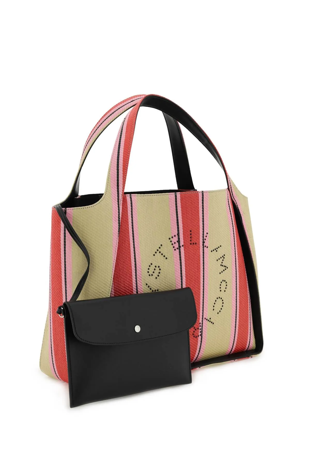 Stella Mccartney 'Stella Logo' Raffia Tote Bag
