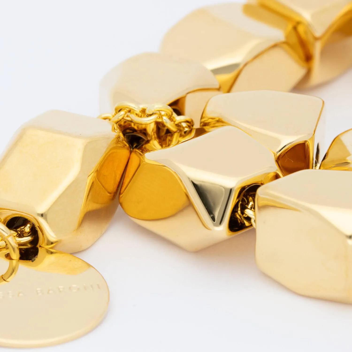 Stone Shaped Necklace Gold