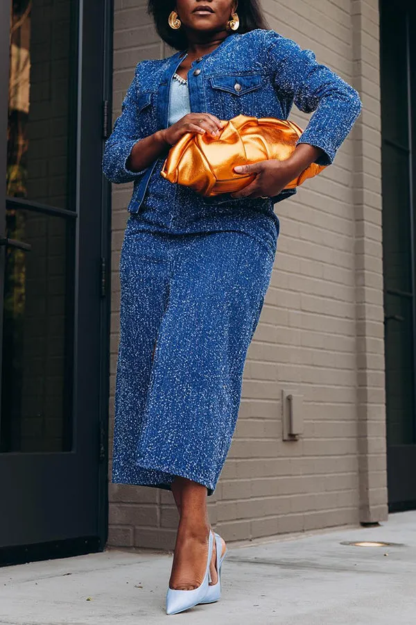 Stylish High Waist Split Skirt