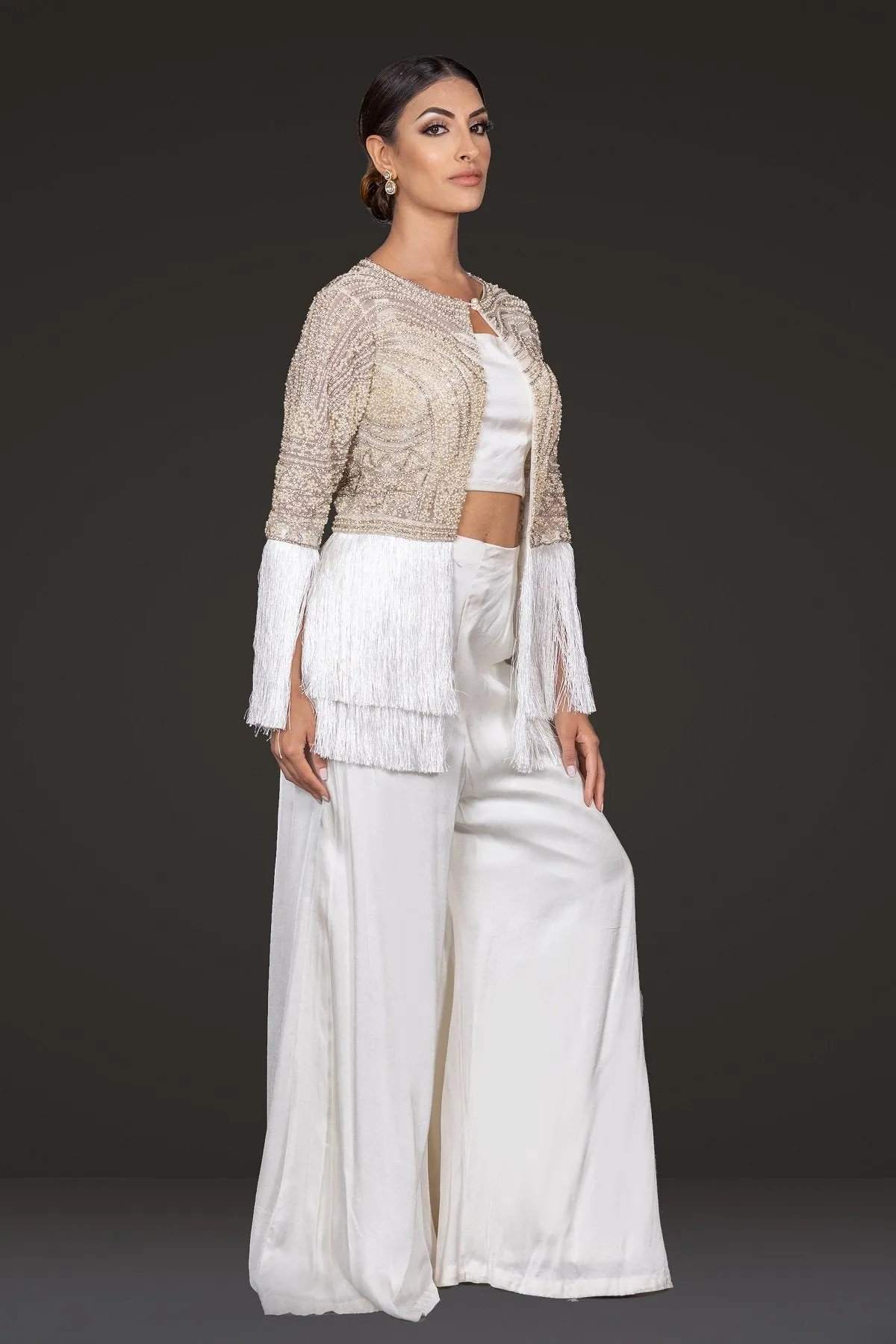 Stylish Jacket with Fringes