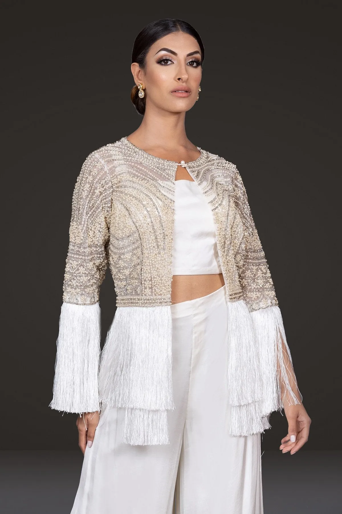 Stylish Jacket with Fringes