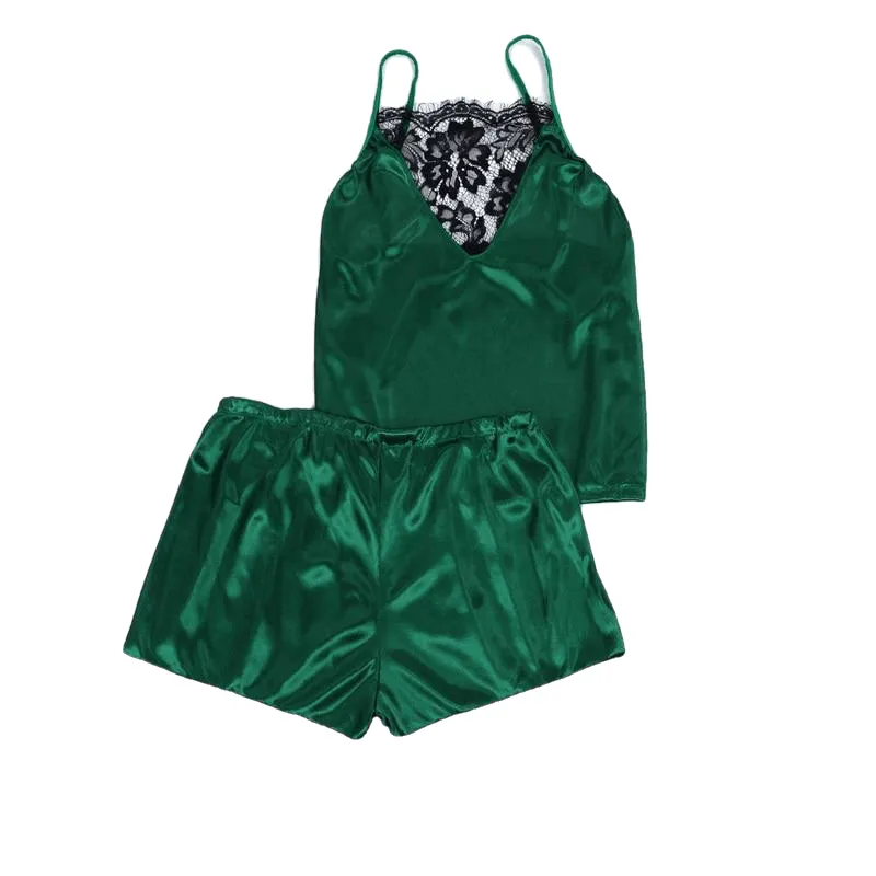 Stylish Sexy Women Sleeveless Lace Pajamas