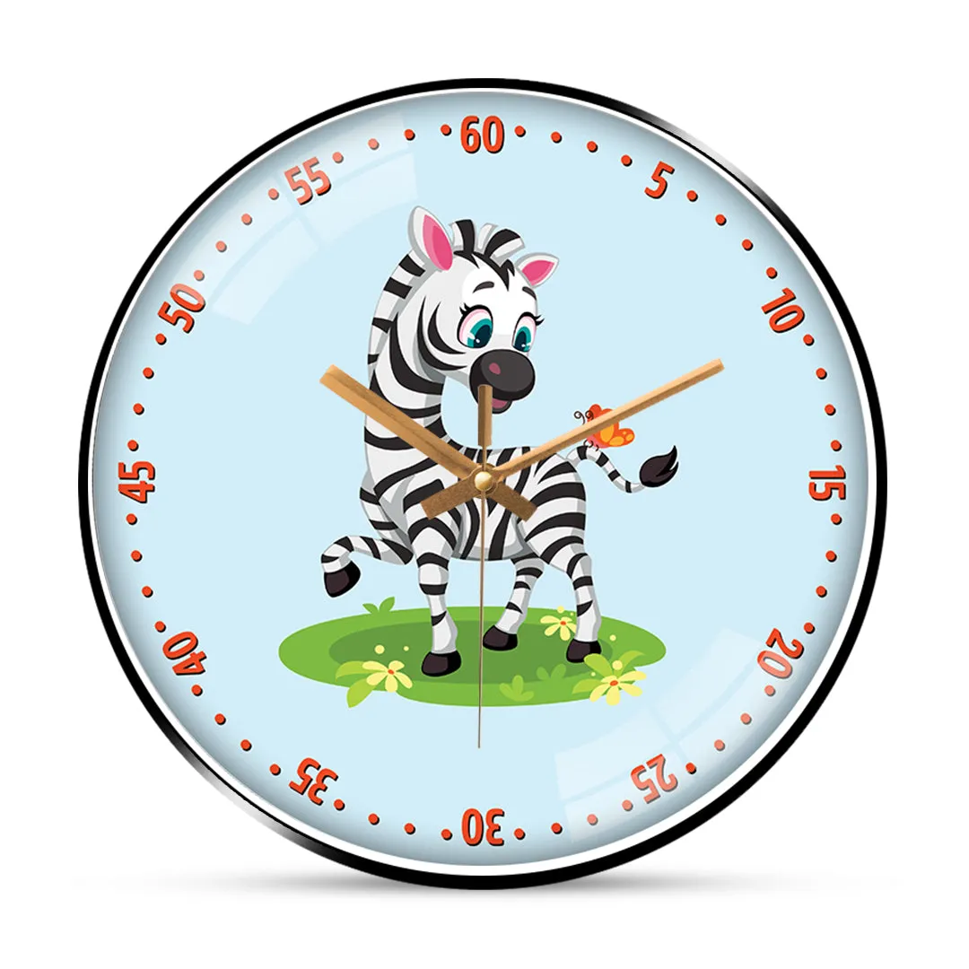 Stylish zebra wall clock