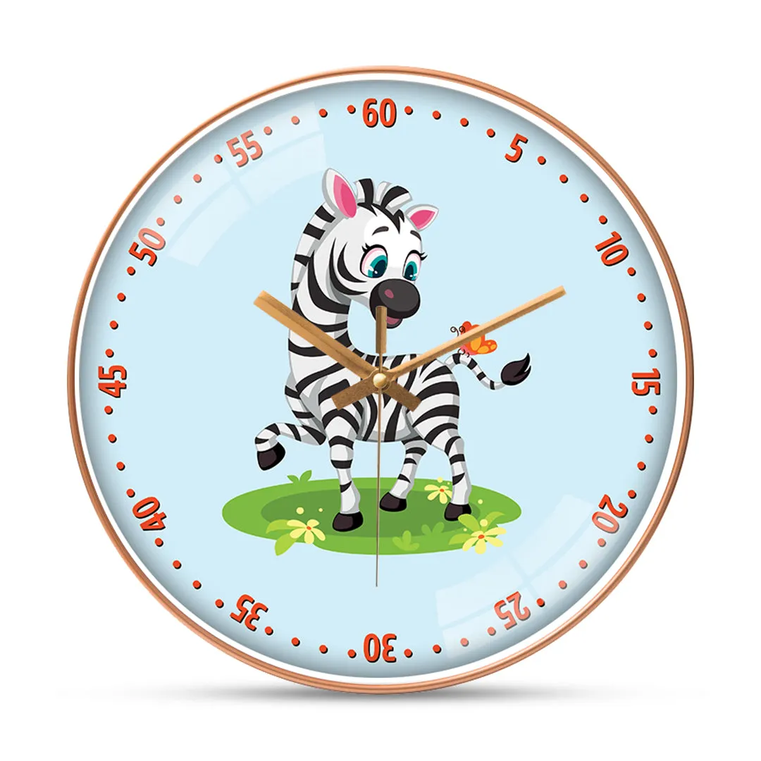Stylish zebra wall clock