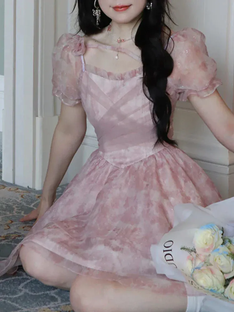 Summer Pink Graceful Kawaii Lolita Dress