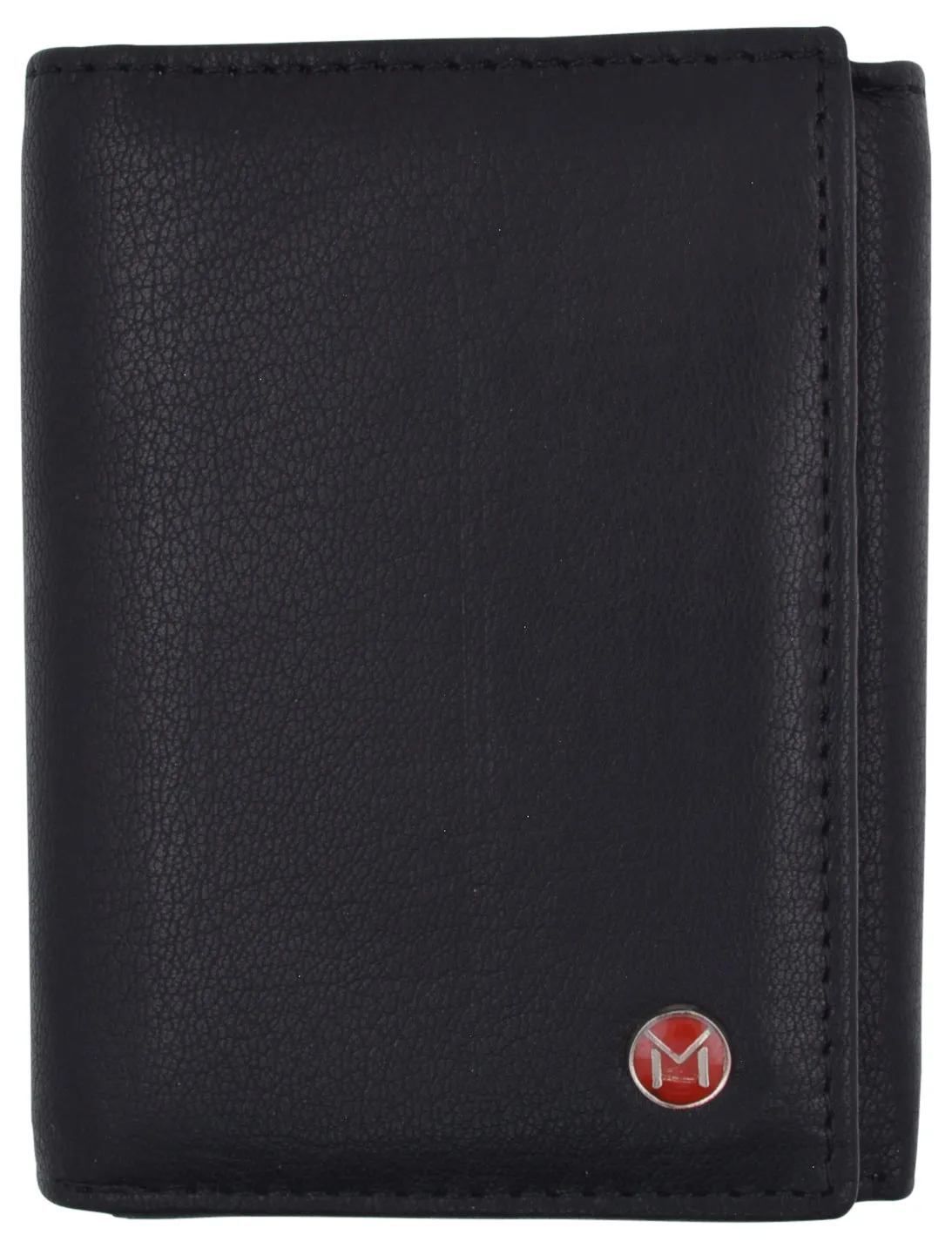 Swiss Marshall Mens Trifold Wallet RFID Blocking Genuine Leather Bifold ID Window
