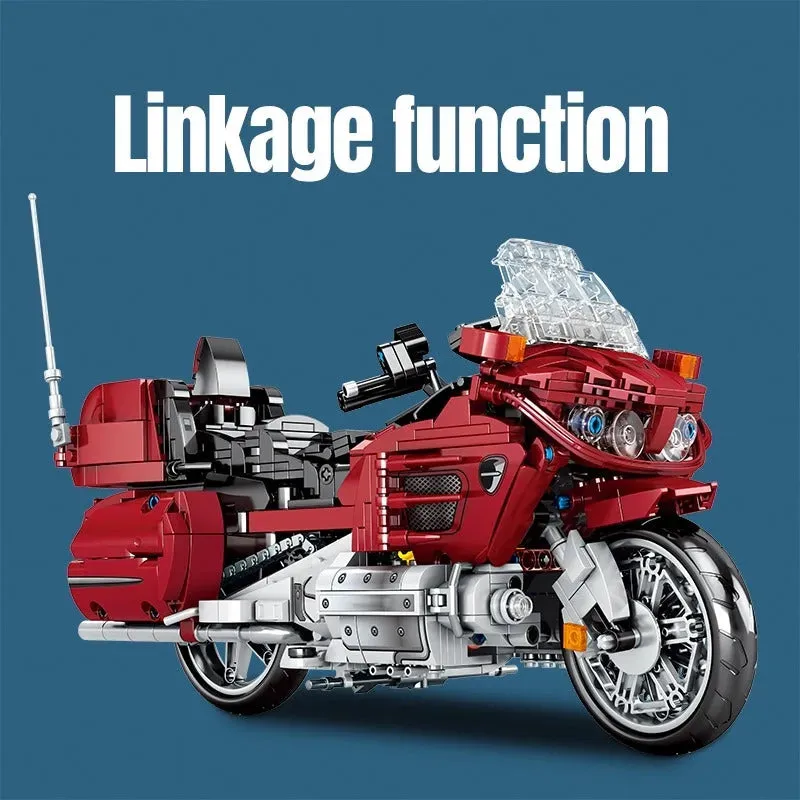 Tech MOC Classic Honda Gold Wing Motorcycle Bricks Toy