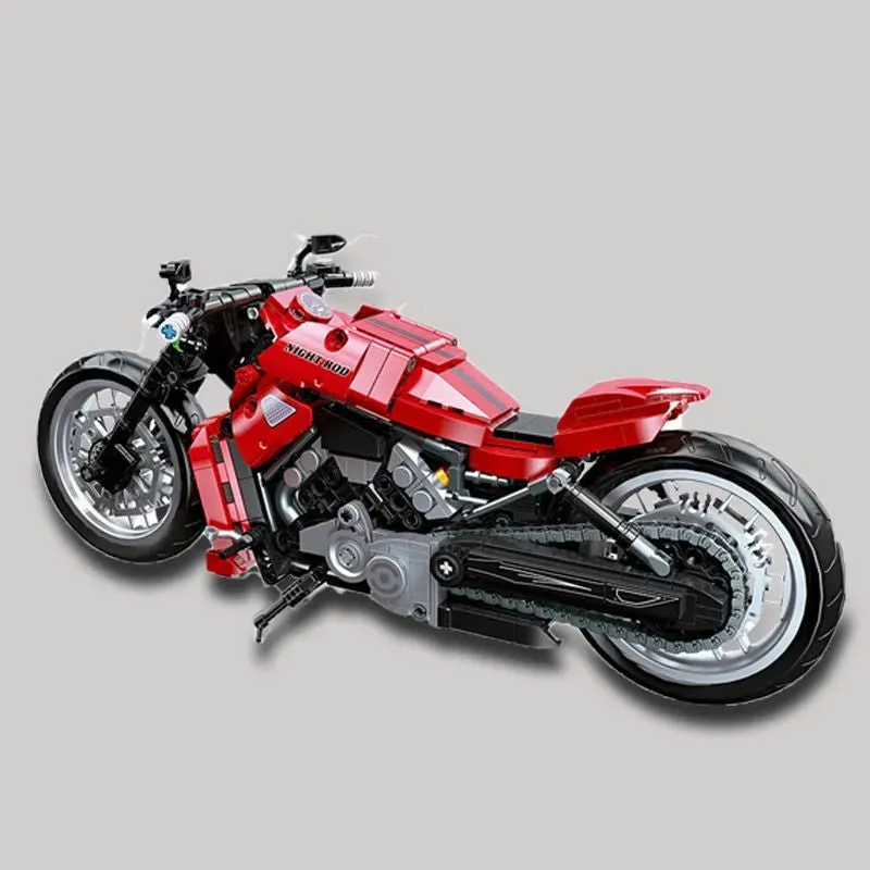 Tech MOC Harley Night Rod Motorcycle Bricks Toy 91020