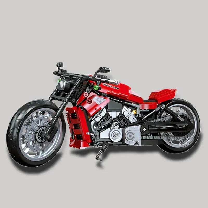 Tech MOC Harley Night Rod Motorcycle Bricks Toy 91020