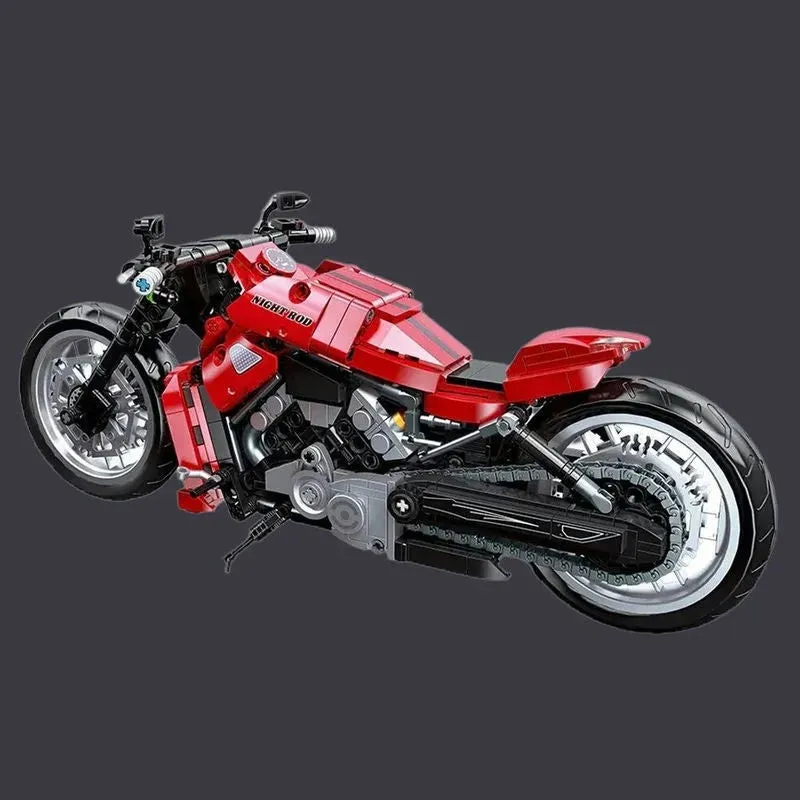 Tech MOC Harley Night Rod Motorcycle Bricks Toy 91020
