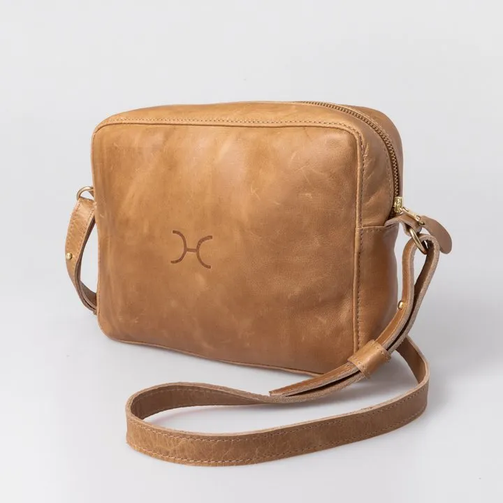 Thandana Boxy Leather Sling Handbag