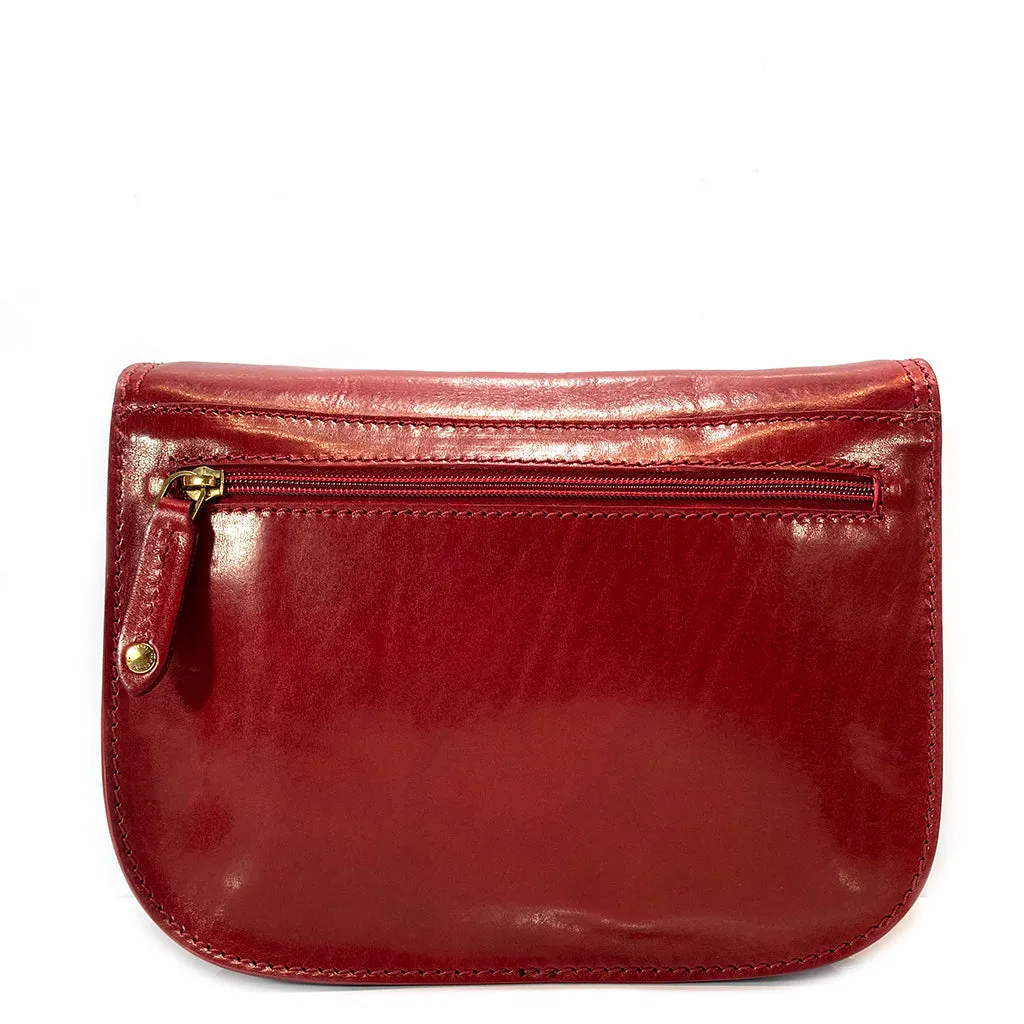 The Bridge Leather Saddle Bag - Red - Style: 04415201