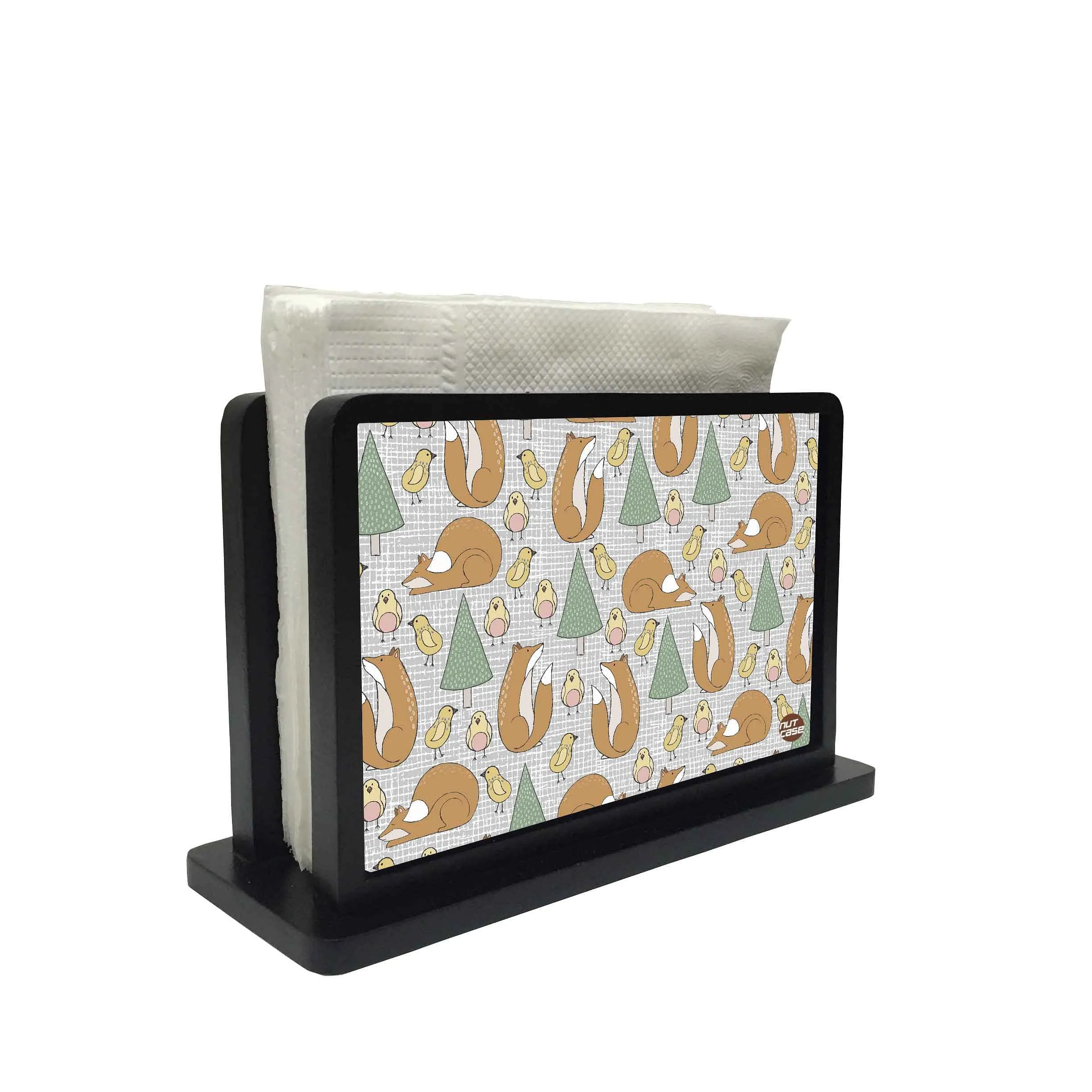 Tissue Holder Paper Napkin Stand -  VINTAGE WOODS