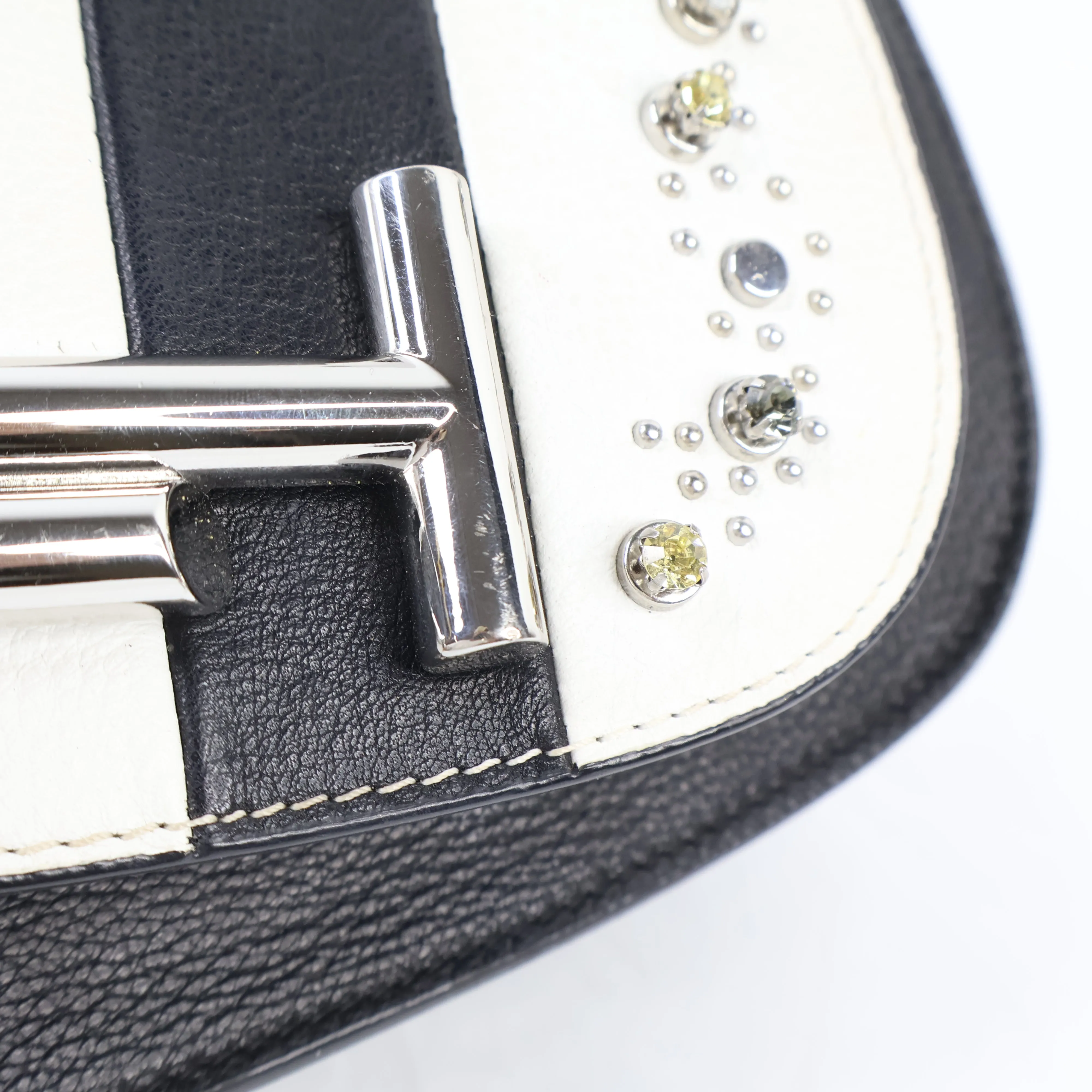 Tod's Flap Bag Black White Crystal