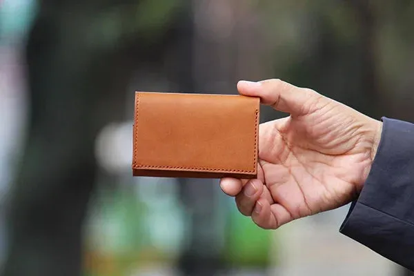 Tri-Fold Leather Wallet, Made in Japan