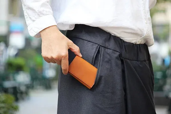 Tri-Fold Leather Wallet, Made in Japan