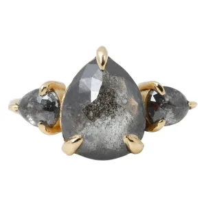 Triple Dark Salt   Pepper Ring