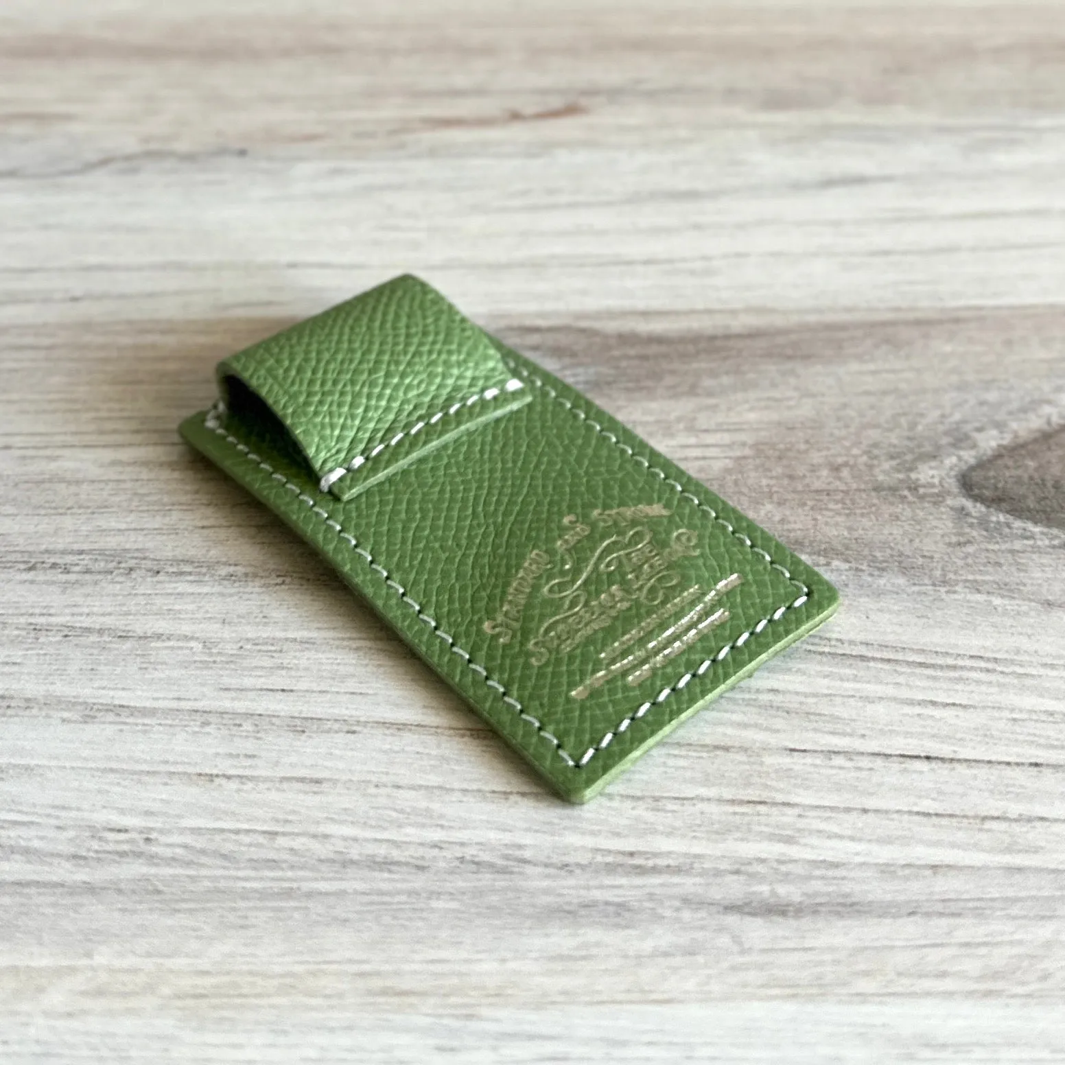 [TSL] Calf Leather Magnetic Pen Clip