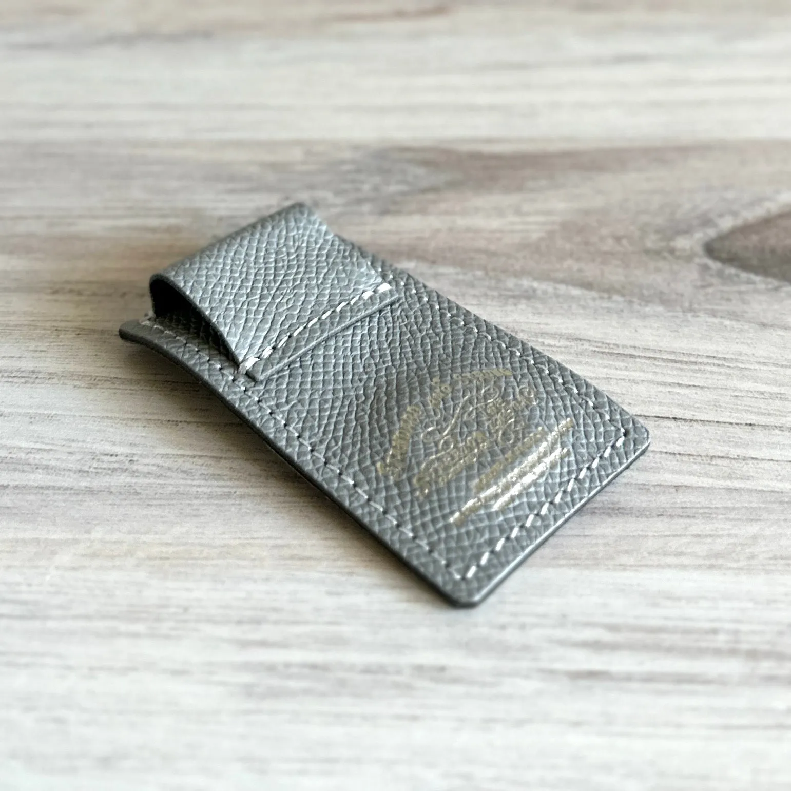[TSL] Calf Leather Magnetic Pen Clip