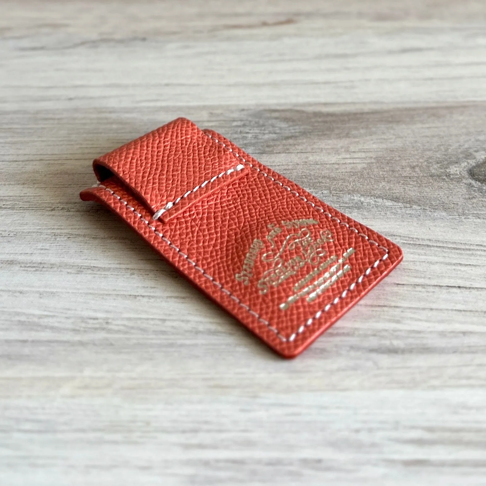 [TSL] Calf Leather Magnetic Pen Clip