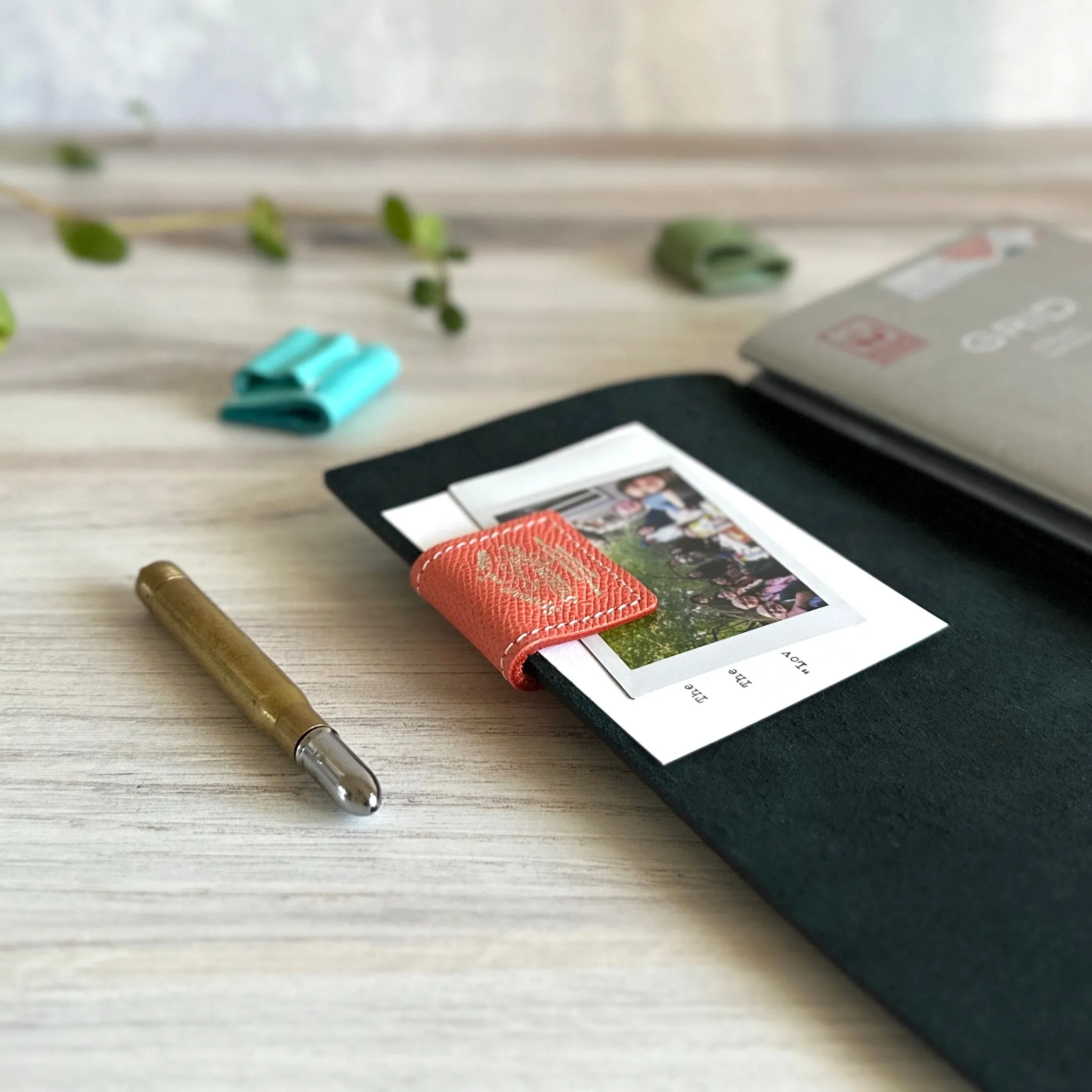 [TSL] Calf Leather Magnetic Pen Clip