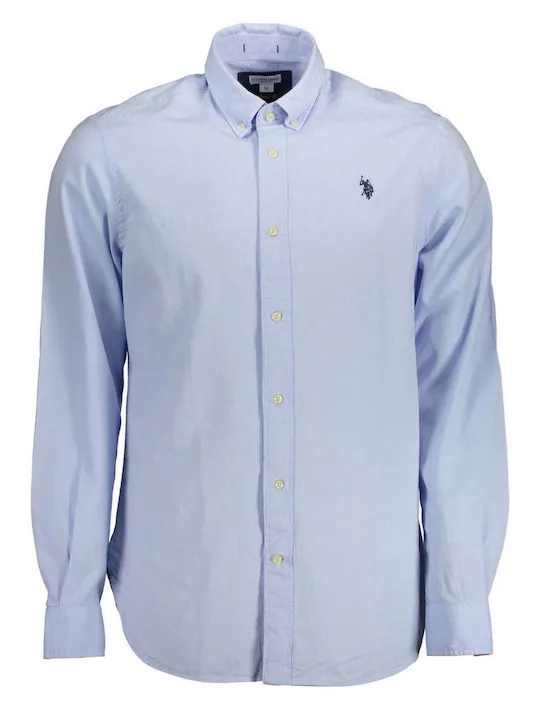 U.S. Polo Assn. Camicia da uomo manica lunga con bottoni al collo 6409152573 130 sky