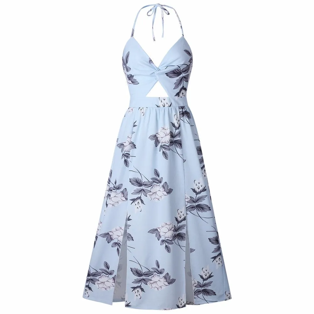 VenusFox Casual Sleeveless Vintage Loose Maxi Dress