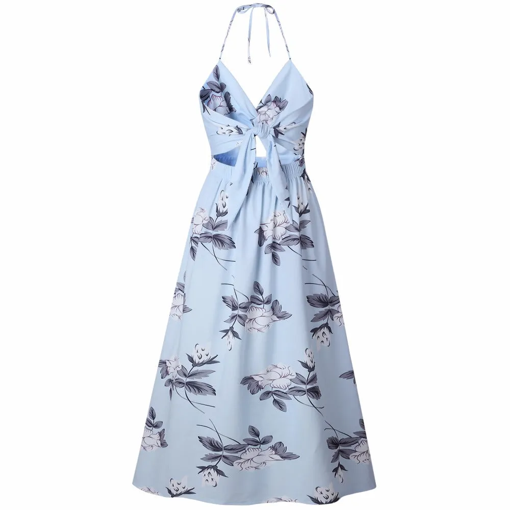 VenusFox Casual Sleeveless Vintage Loose Maxi Dress
