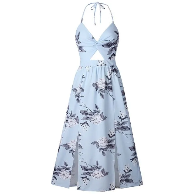 VenusFox Casual Sleeveless Vintage Loose Maxi Dress