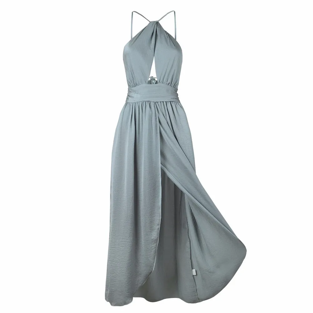 VenusFox Casual Sleeveless Vintage Loose Maxi Dress