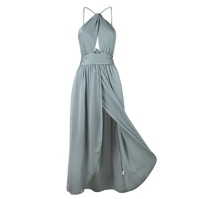 VenusFox Casual Sleeveless Vintage Loose Maxi Dress