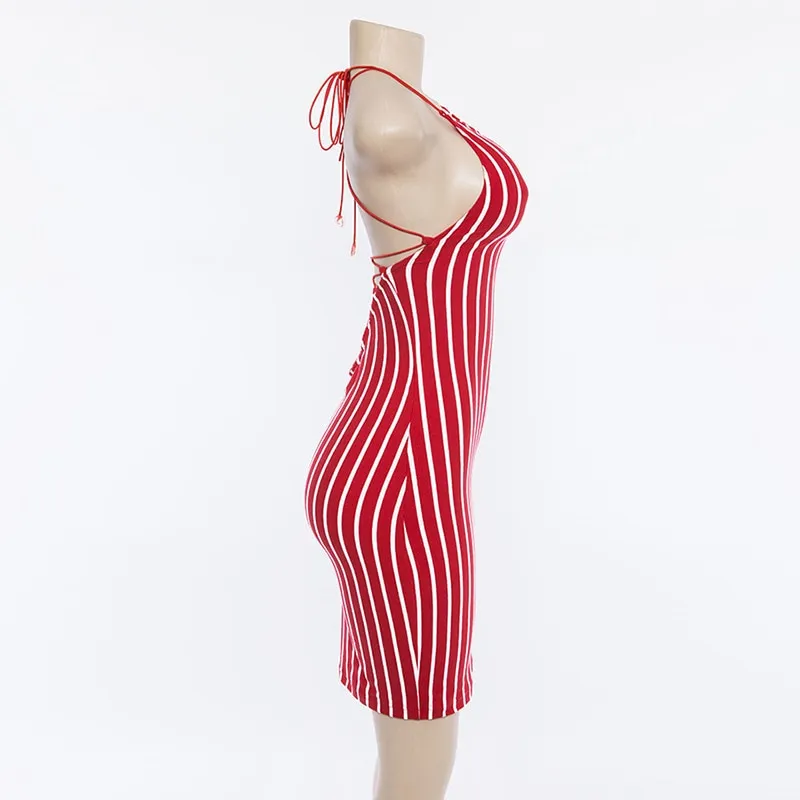 VenusFox Sexy Backless Bandage Dress