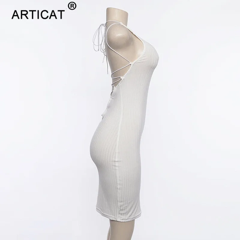 VenusFox Sexy Backless Bandage Dress