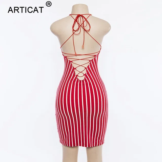 VenusFox Sexy Backless Bandage Dress