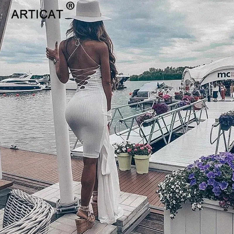 VenusFox Sexy Backless Bandage Dress