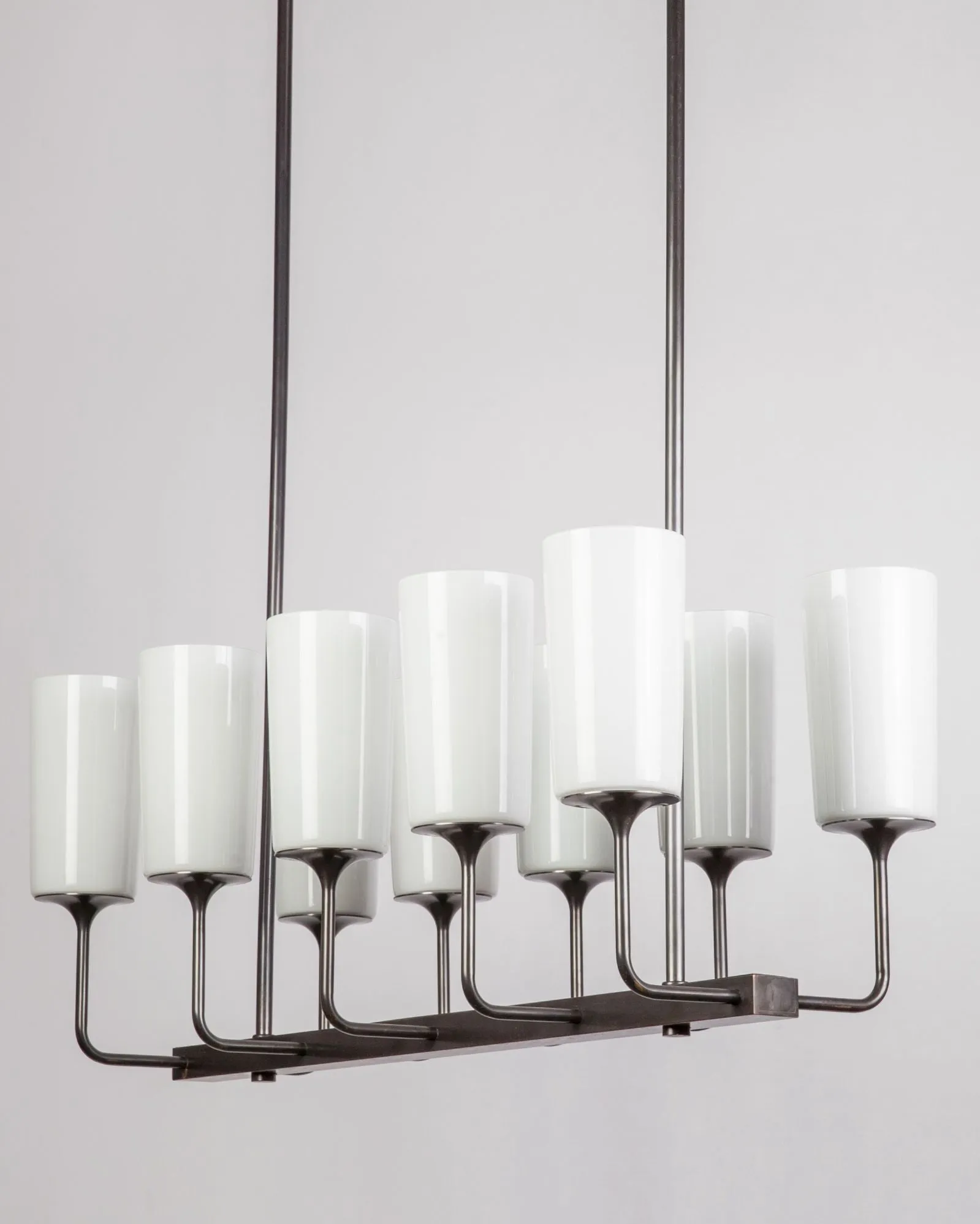 Veronique Linear 10 Chandelier with Glass Shades