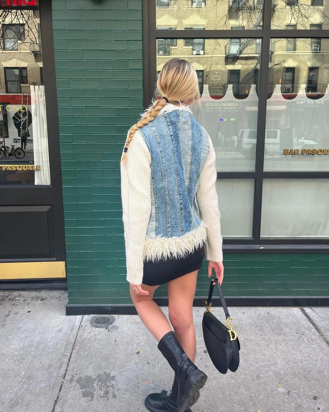 Vintage Denim Stylish & Fur Vest