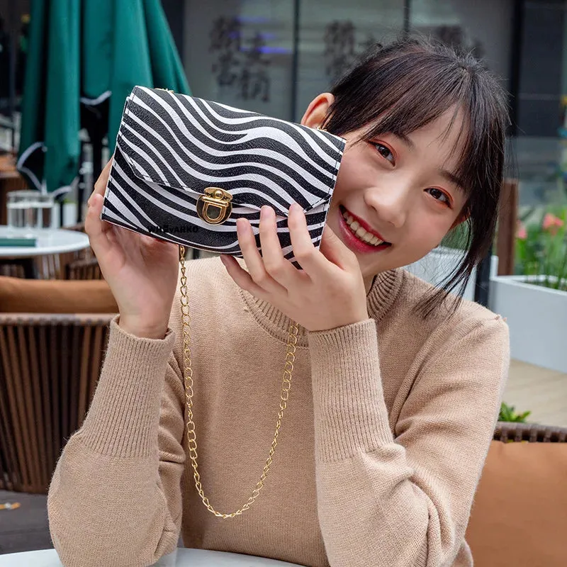 Women Bag Luxury Designer with Chain Shoulder Bag Leopard Print Leather Handbag Ladies Fashion Crossbody Bag Casual Tote