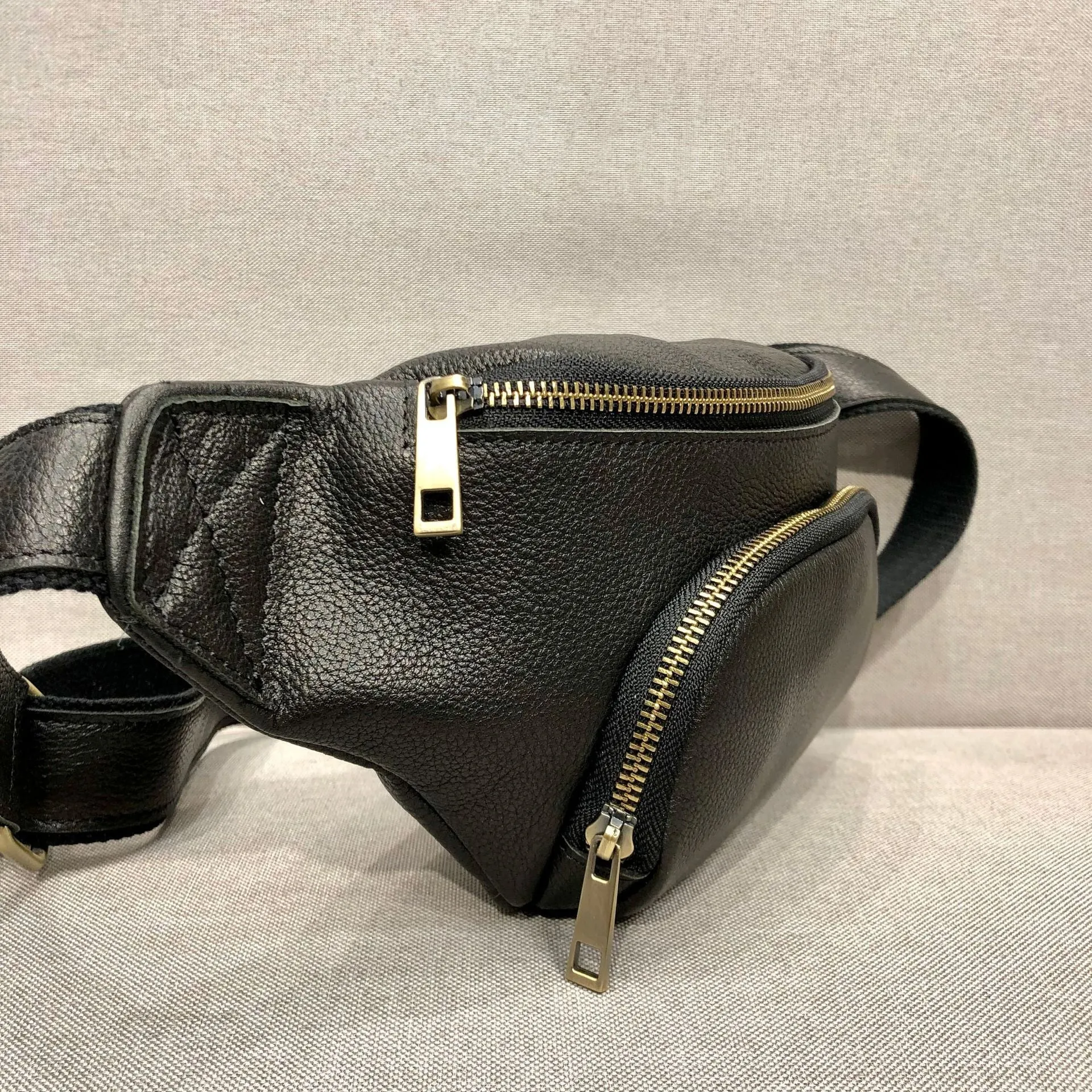 Womens Small Black Leather Sing Bags Chest Bag For Women