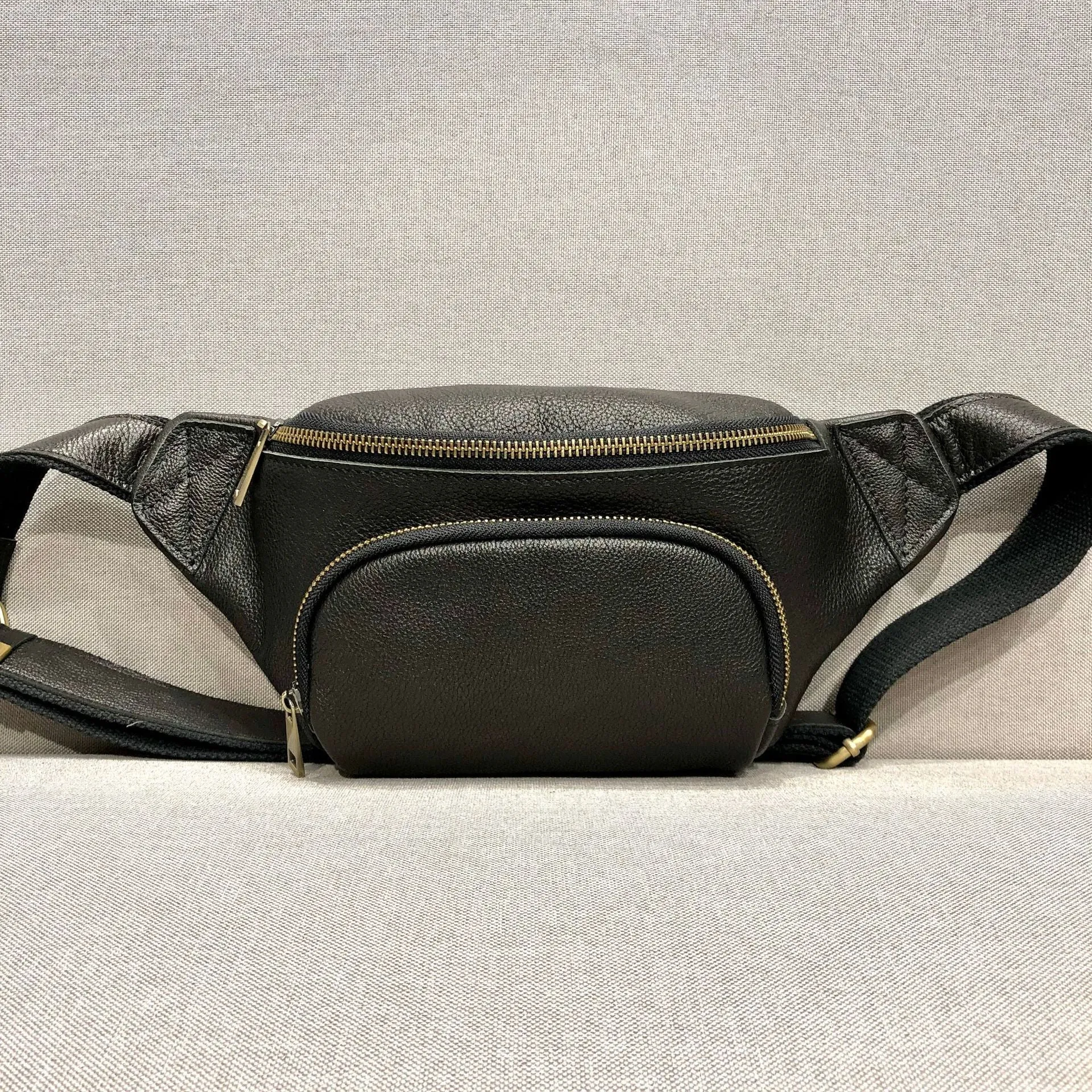 Womens Small Black Leather Sing Bags Chest Bag For Women