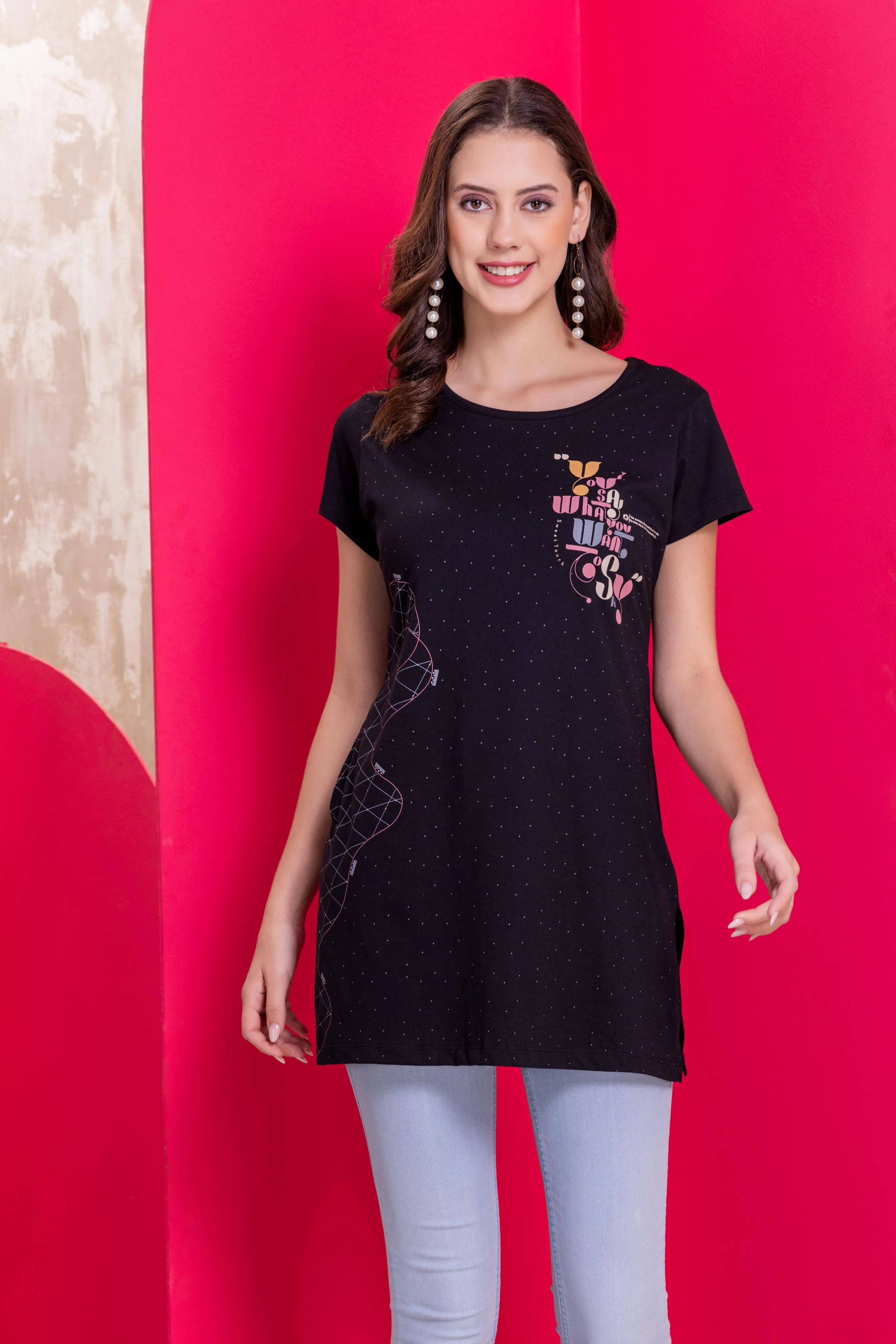 Women's Stylish Printed Long Top
