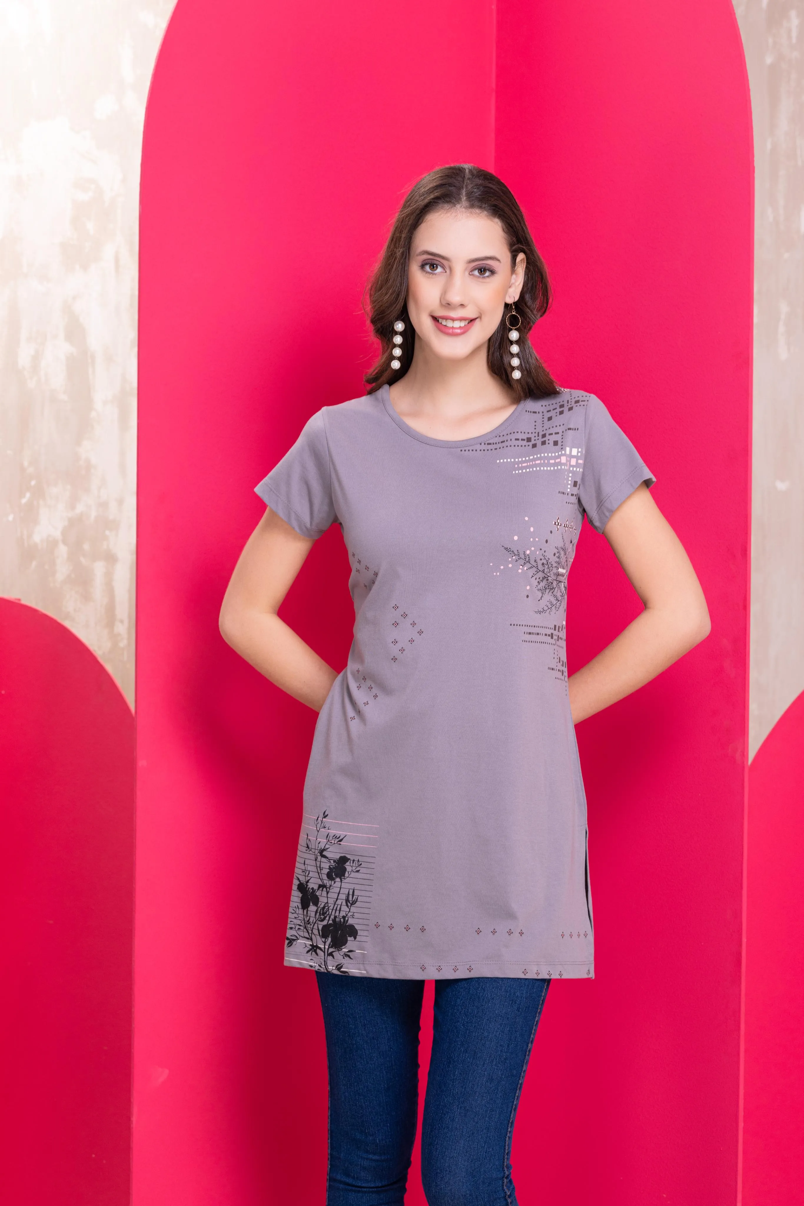 Women's Stylish Printed Long Top