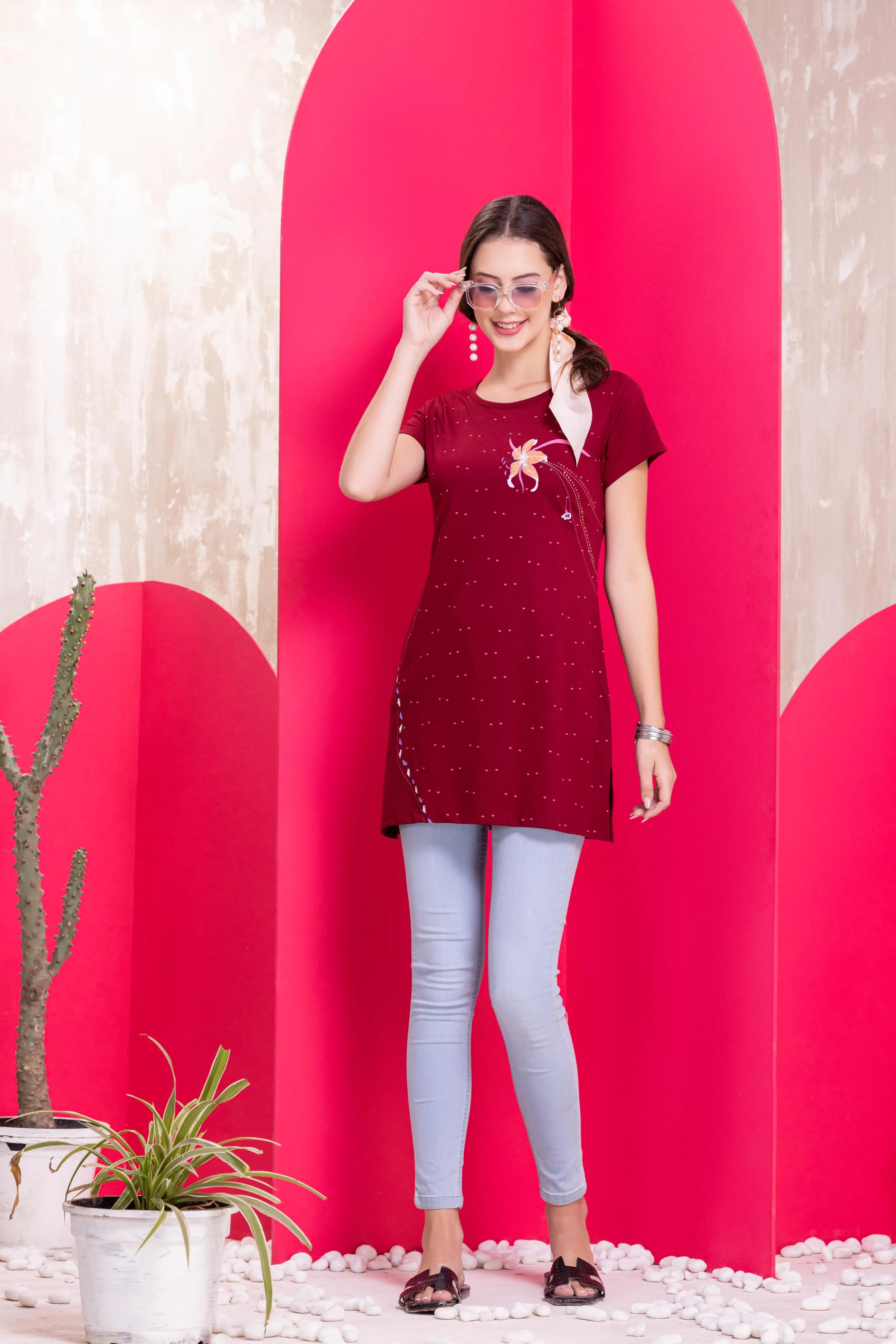 Women's Stylish Printed Long Top