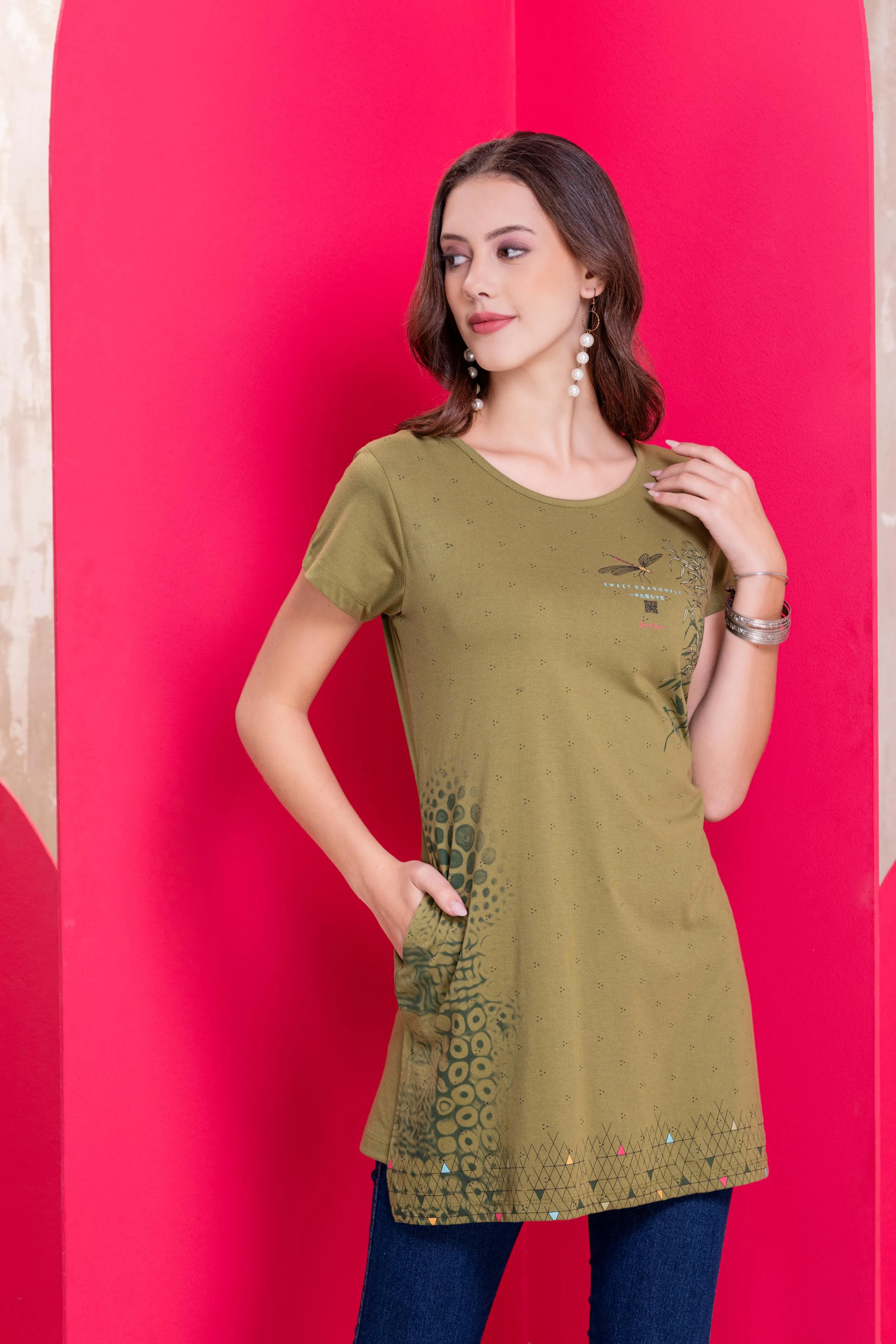 Women's Stylish Printed Long Top